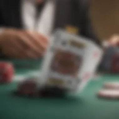 Close-up of poker cards in Let It Ride