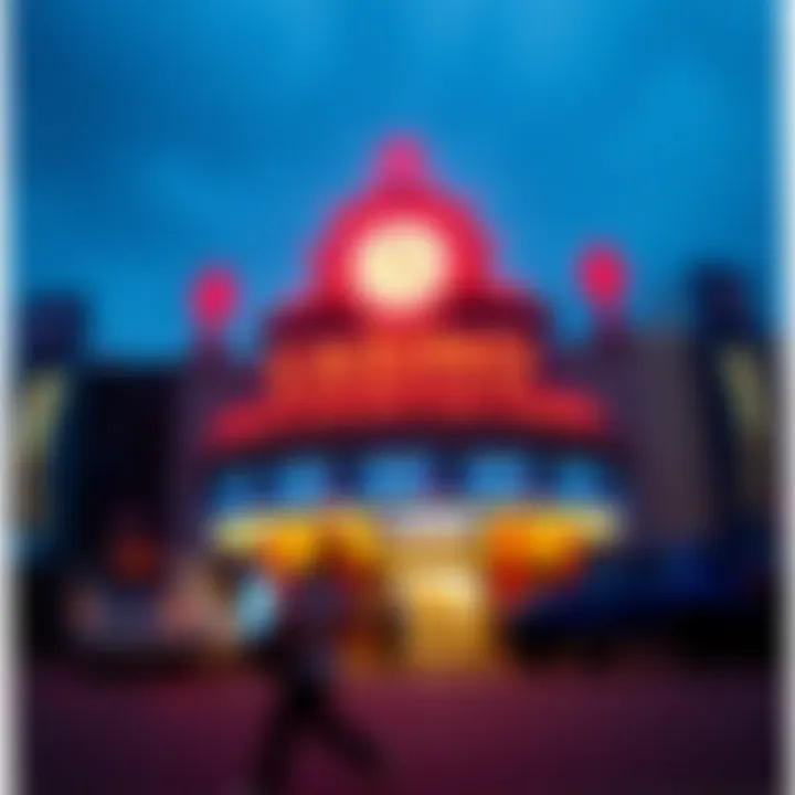 Vibrant Atmosphere of a Casino Casino exterior showcasing vibrant atmosphere