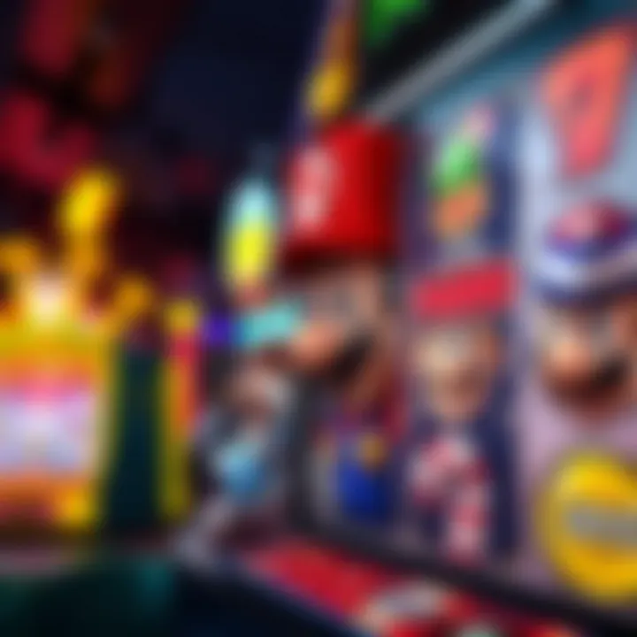 Dive Into the Unique Gameplay of Mario Slots Close-up of gameplay features in a Mario slot
