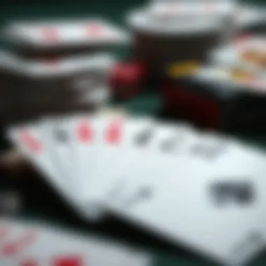 Artfully Arranged Playing Cards An array of classic playing cards arranged artistically