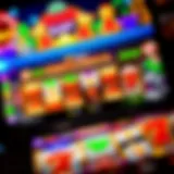 Colorful Mega Slots Interface A vibrant display of colorful mega slots in an online casino interface
