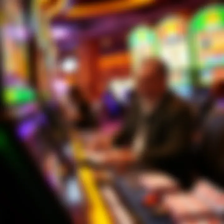 A jackpot winner receiving their prize at the casino