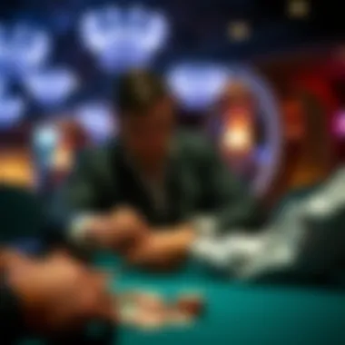 A Player Engaged in Chip Management Player counting chips