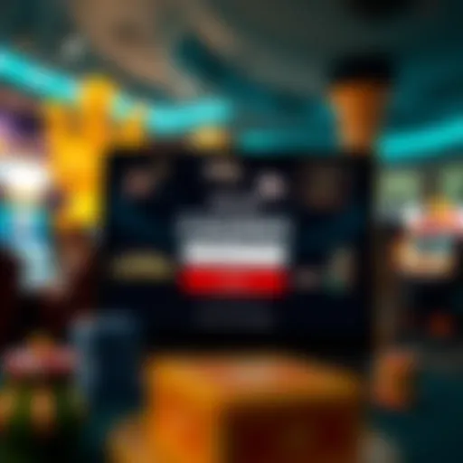 Online Casino Login Interface Visual representation of online casino login interface