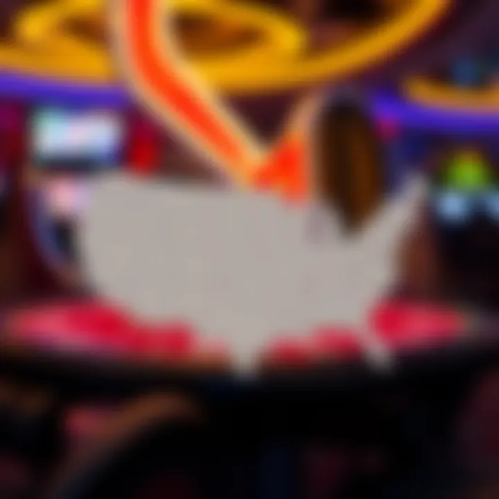 Map illustrating state-wise regulations for online gambling in the U.S.