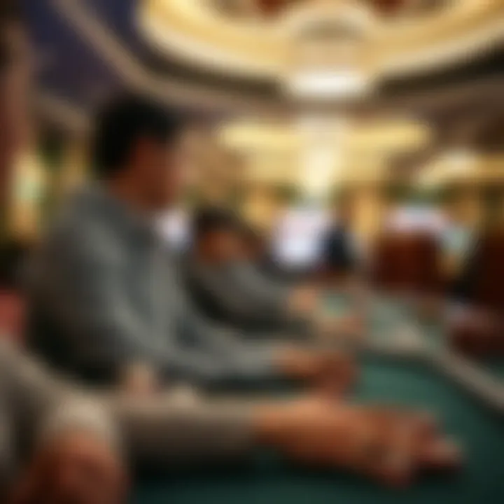 A serene environment promoting responsible gaming practices.