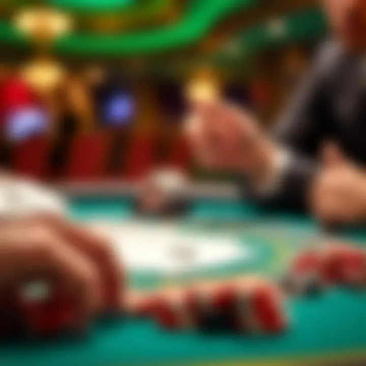 A close-up of a winning hand in a card game.