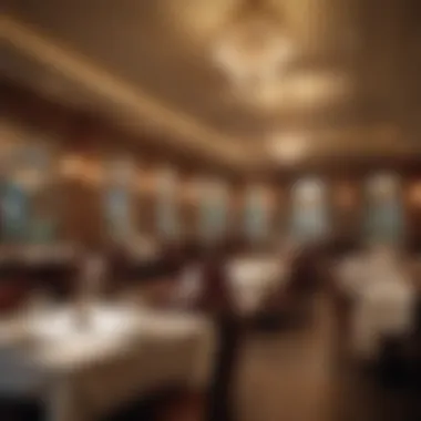 Exquisite Dining Options Elegant dining setting with gourmet dishes