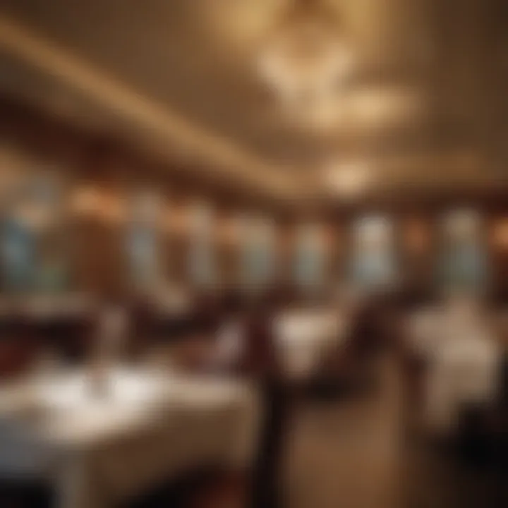 Exquisite Dining Options Elegant dining setting with gourmet dishes