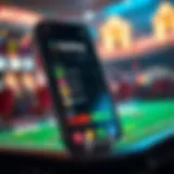 User interface of a mobile betting app