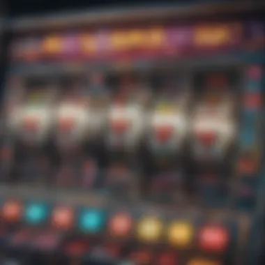 Vibrant Slot Machine Experience Colorful slot machine interface showcasing vibrant symbols and themes