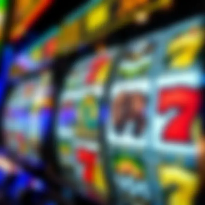 Close-up of buffalo slot machine reels with symbols