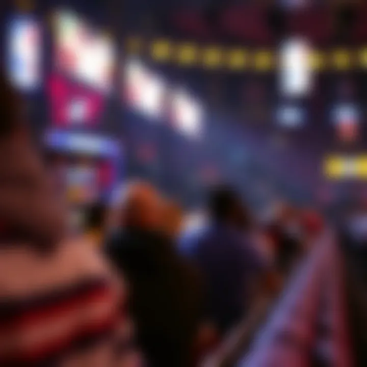 Fans at MGM Venue During NBA Game Fans enjoying a game at MGM venue