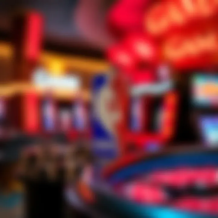 Synergy Between NBA and Gambling NBA logo alongside gambling symbols