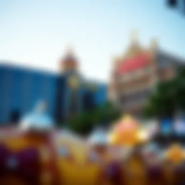 Contrasting Legacy: Old Meets New in Casino Design A modern casino juxtaposed against a backdrop of an old casino building