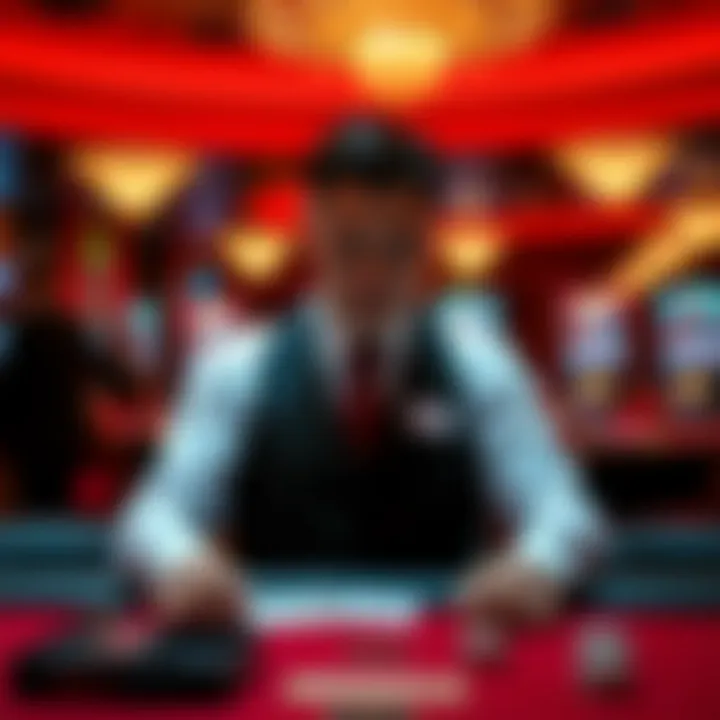 Dealer demonstrating the integrity and fairness of casino operations