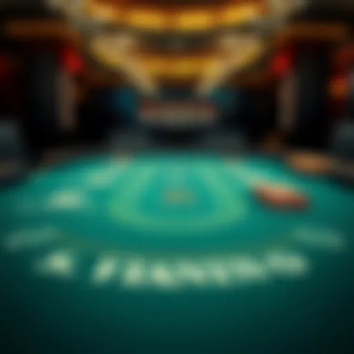 A strategic layout of a blackjack table highlighting optimal betting areas