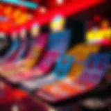 A captivating array of colorful scratch tickets displayed on a table