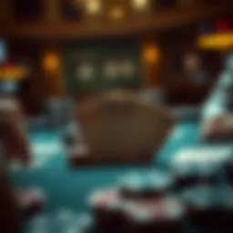 An illustration of various poker hands ranked in order from highest to lowest