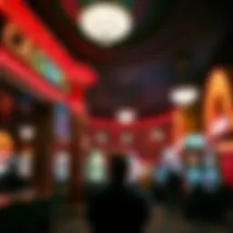 The architecture of a classic hard casino showcasing vibrant interiors