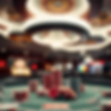 Hard Casinos vs. Online Platforms A contrasting visual displaying hard casinos versus online gambling platforms