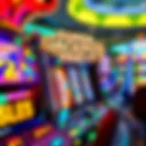 Bright display of the Super Jackpot Party slot machine showcasing vibrant graphics and animations.