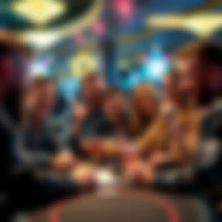 A group of friends celebrating a win at a gaming table