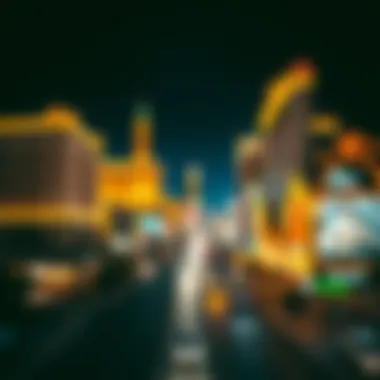 A scenic view of Las Vegas Strip illuminated at night